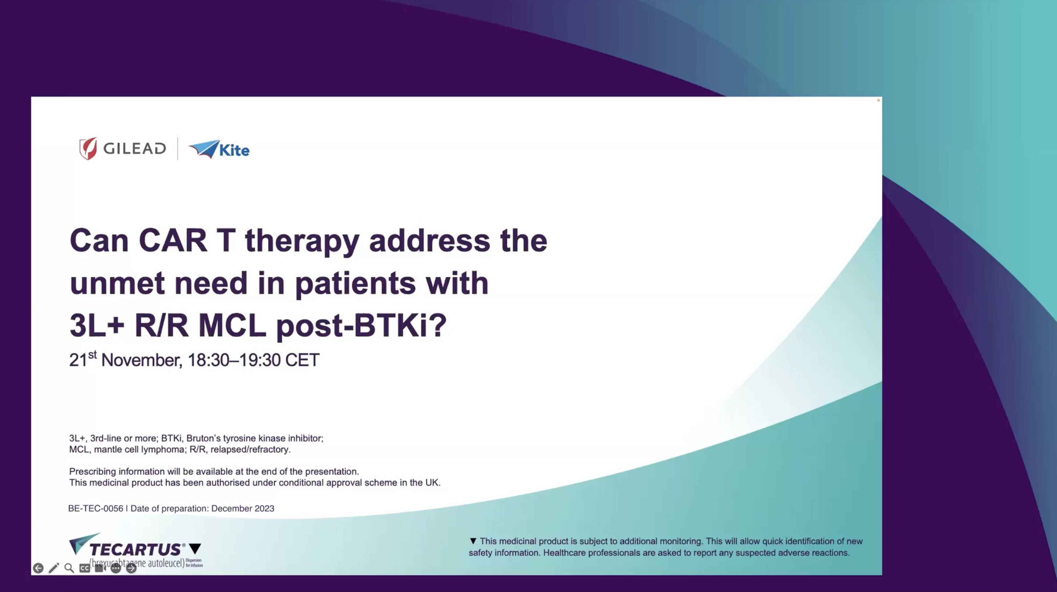 Can CAR T therapy address the unmet need in patients with 3L+ R/R MCL post-BTKi?