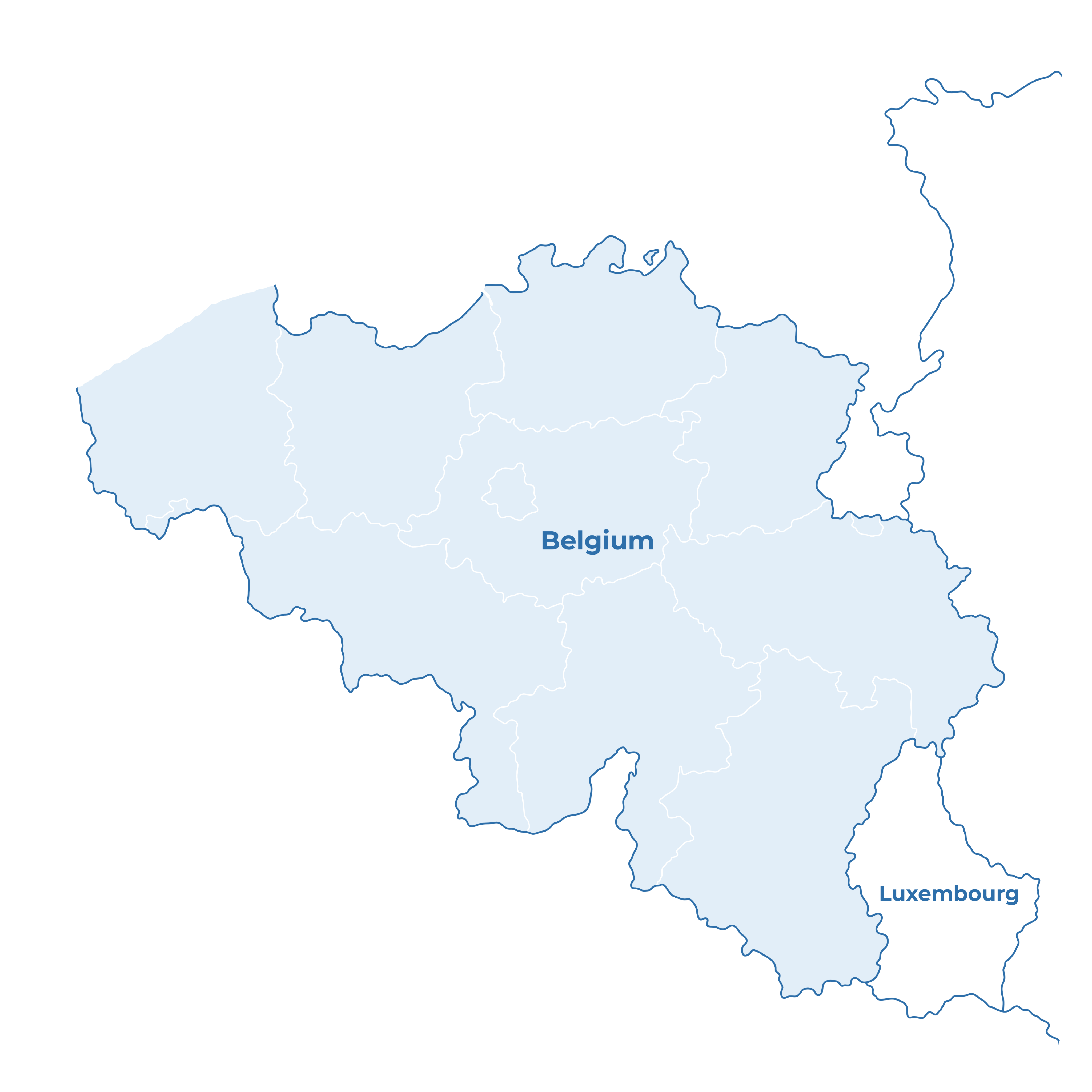 Map of the Benelux